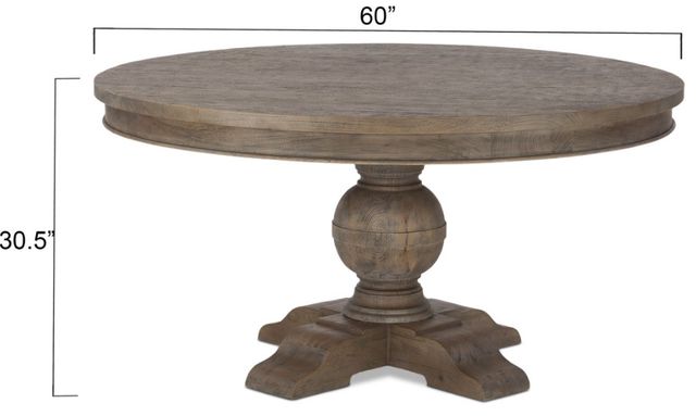 Home Trends & Design Colonial Plantation Weathered Teak Dining Table-2