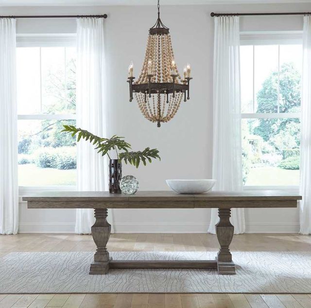 Liberty Furniture Westfield Havana Brown Trestle Dining Table-2