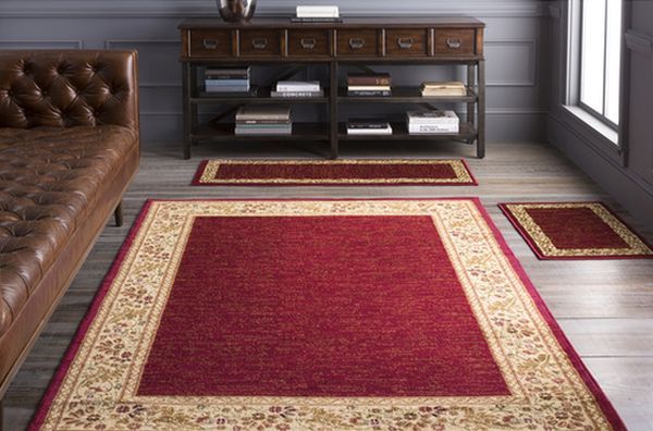 Surya Midtown Dark Red 5'x7' Area Rug-1