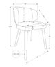 Monarch Specialties Inc. 2-Piece Brown 32" Dining Chair Set with Brown Walnut Legs-2