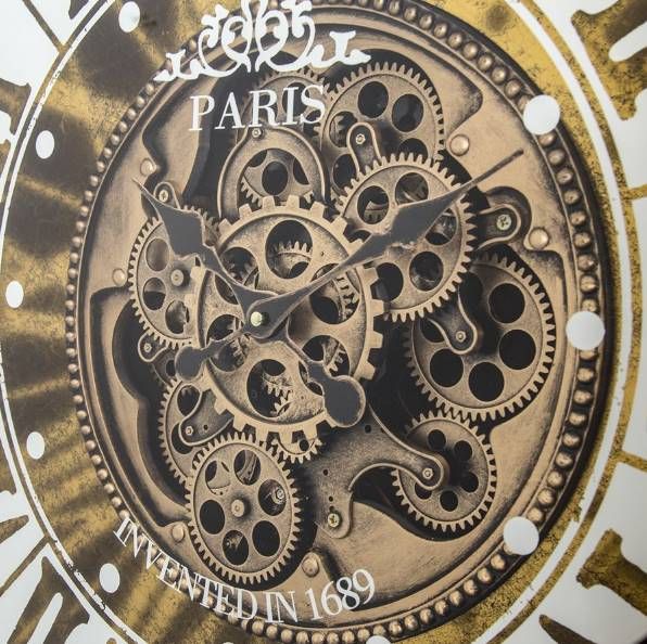 YHD Gold/White Wall Clock-4