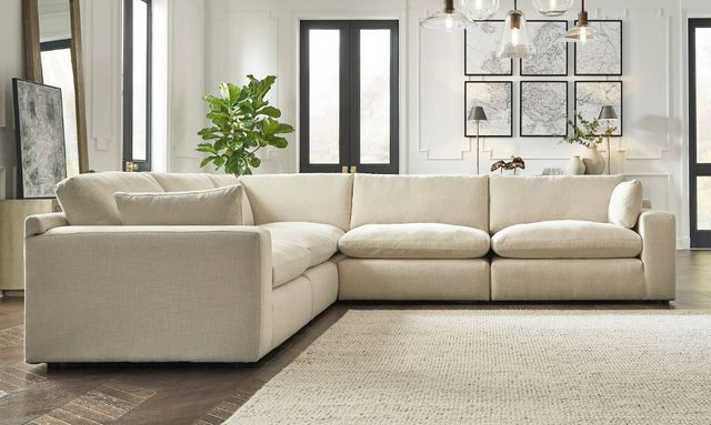 Benchcraft® Elyza 5-Piece Linen L-Shape Sectional-2