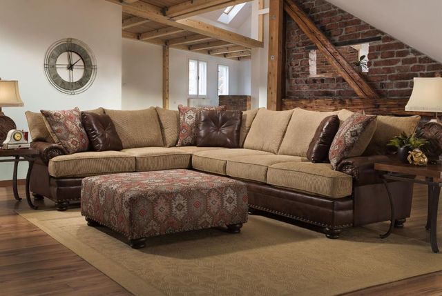 Albany Industries 2-Piece Yellowstone Chocolate Sectional-1
