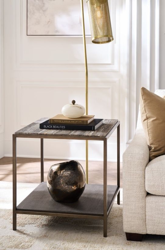 Universal Explore Home™ Montclair Dark Gray Brindle End Table-1