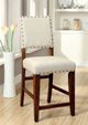 Furniture of America® Sania 2-Piece Ivory/Rustic Oak Counter Chair Set-4