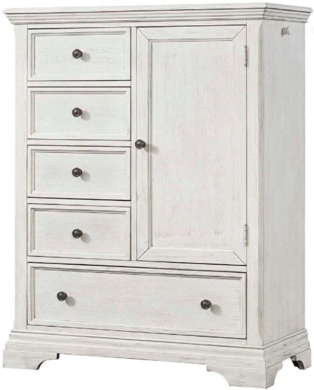Westwood Design Olivia Brushed White Chifferobe-0
