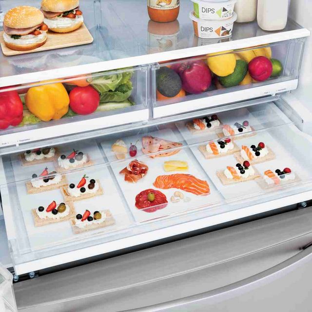 LG 36" 27.7 Cu. Ft. PrintProof™ Stainless Steel Freestanding French Door Refrigerator-10