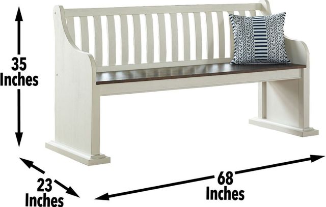 Steve Silver Co. Joanna Ivory/Mocha Dining Bench-2