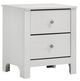 Elements International Catalina White Nightstand-1