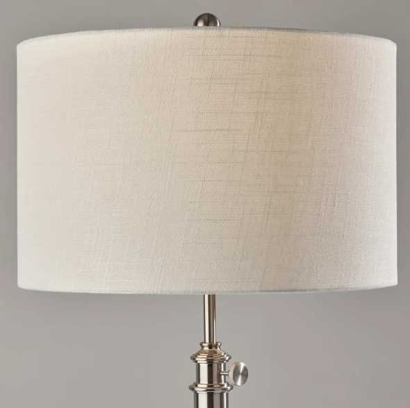 Adesso® Barton Brushed Steel Floor Lamp-2
