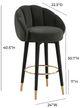 TOV Furniture Myla Black Swivel Bar Stool-2