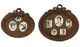 A & B Home 2-Piece Rust Brown Picture Frames-0
