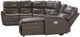 La-Z-Boy® Trouper Gray Leather Reclining Sectional with Custom Layout Options-2