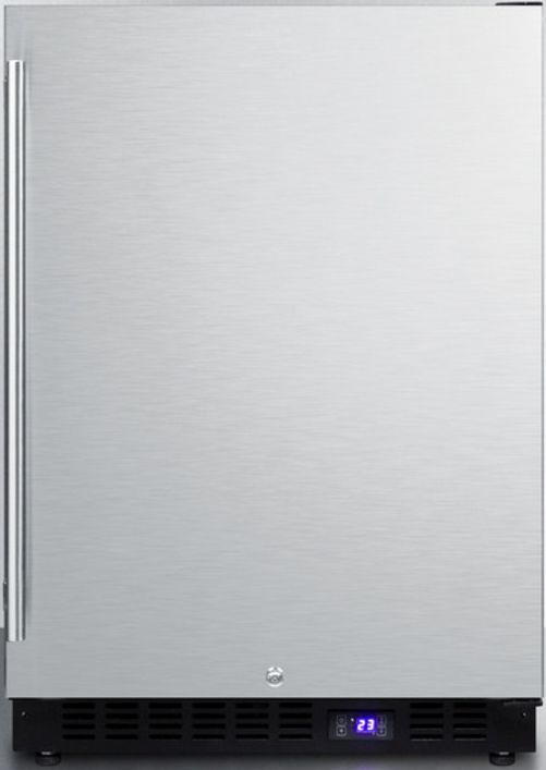 Summit® 24" 4.7 Cu. Ft. Stainless Steel Upright Freezer-0