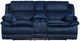 Homelegance® Goodland Blue Double Manual Reclining Loveseat with Center Console-2