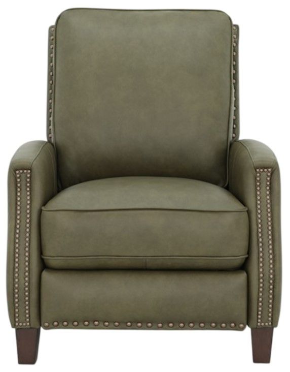 BarcaLounger® Melrose Oasis Olive Leather Manual Recliner-3