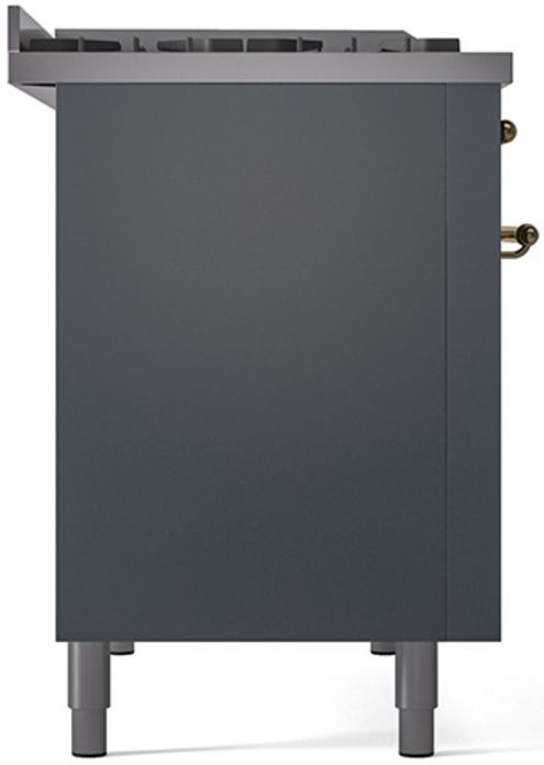 Ilve® Nostalgie II Series 48" Blue Grey Pro Style Dual Fuel Range-3