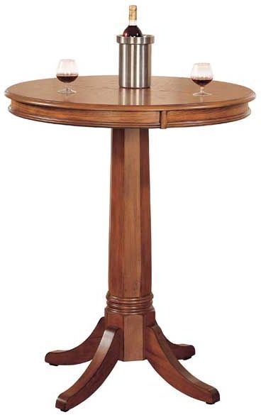 HH2 Home Parkview Medium Brown Oak Bar Pub Table-0