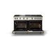 Viking® 5 Series 60" Pure White Pro Style Gas (NG) Range with Brushed Brass Trim-1