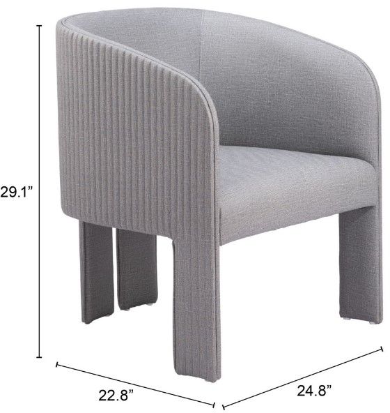 Zuo® Modern Hull Slate Gray Accent Chair-2