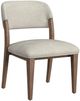 Flexsteel® Lyra Ivory/Sierra Brown Barrel Dining Side Chair-0