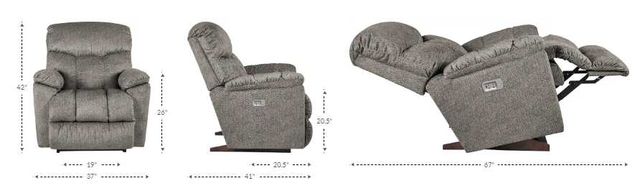 La-Z-Boy® Morrison Whiskey Power Rocking Recliner with Headrest and Lumbar-2