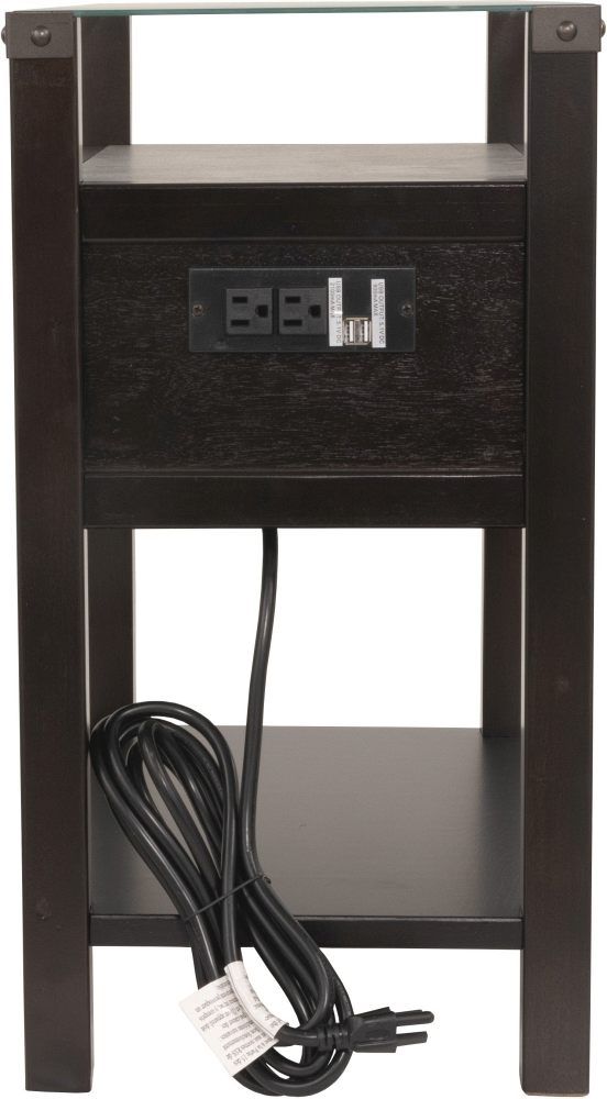 Signature Design by Ashley® Diamenton Almost Black Chairside End Table-3
