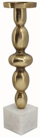A & B Home Gold/White Small Candle Holder-2