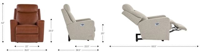 La-Z-Boy® Emmons Pewter Power Wall Recliner with Headrest and Lumbar-2