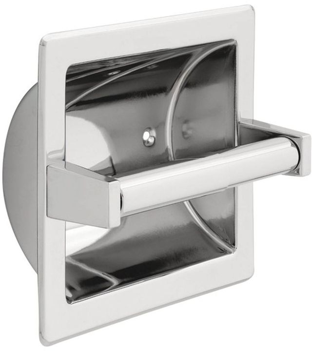 Delta Chrome Brass Recessed Paper Holder with Brass Roller-0