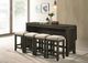 Bernards Lindsey 2-Piece Black/Gray Dining Stool Set-3