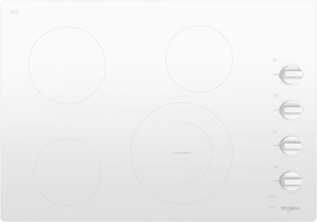 Whirlpool® 30" White Electric Cooktop-0