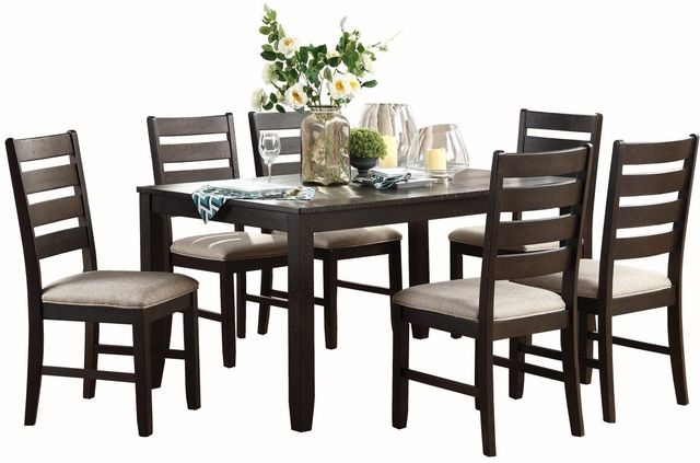 Mazin Furniture Blair Farm 7-Piece Brown Dinette Set-1