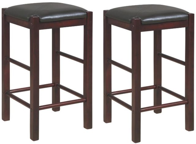 Linon Lance 2-Piece Espresso Counter Stool Set-0