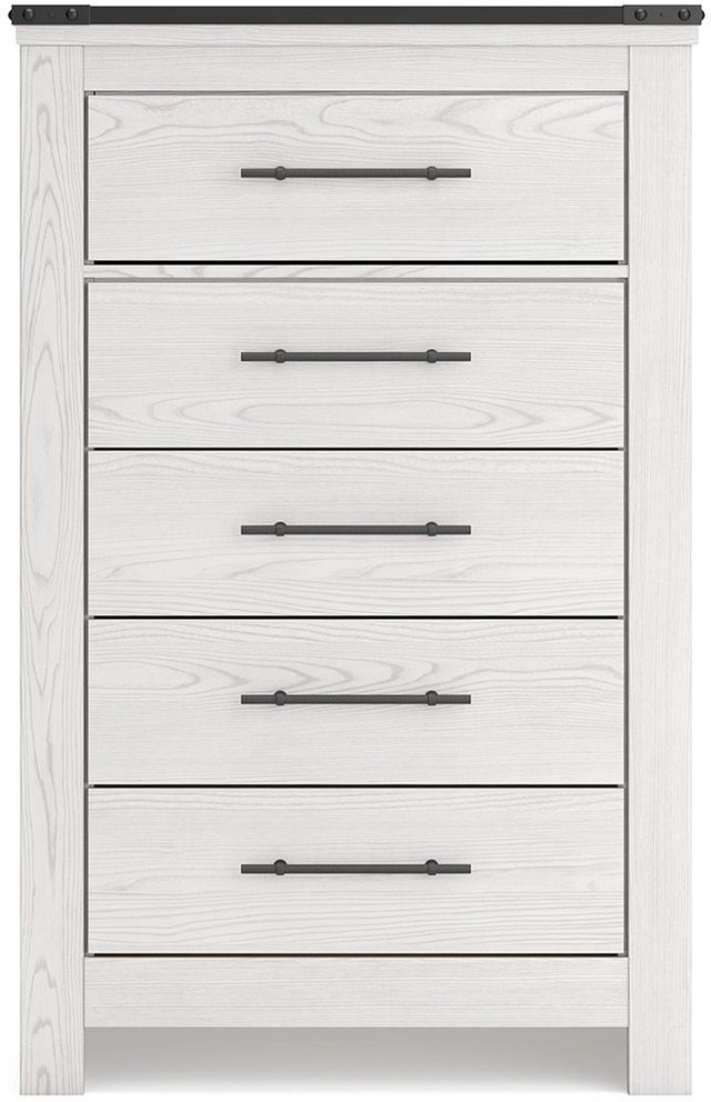 Signature Design by Ashley® Schoenberg White Rustic Chest of Drawers-4