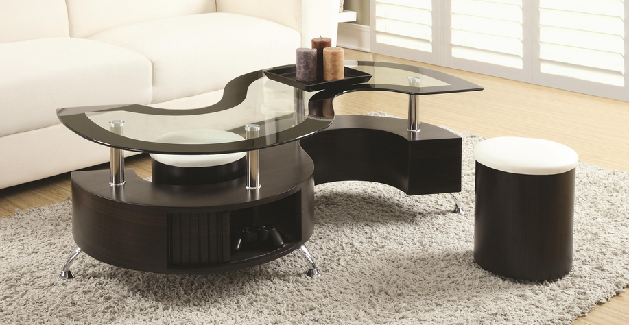 Coaster Buckley 3-Piece Coffee Table and Stools Set - Thumbnail 4