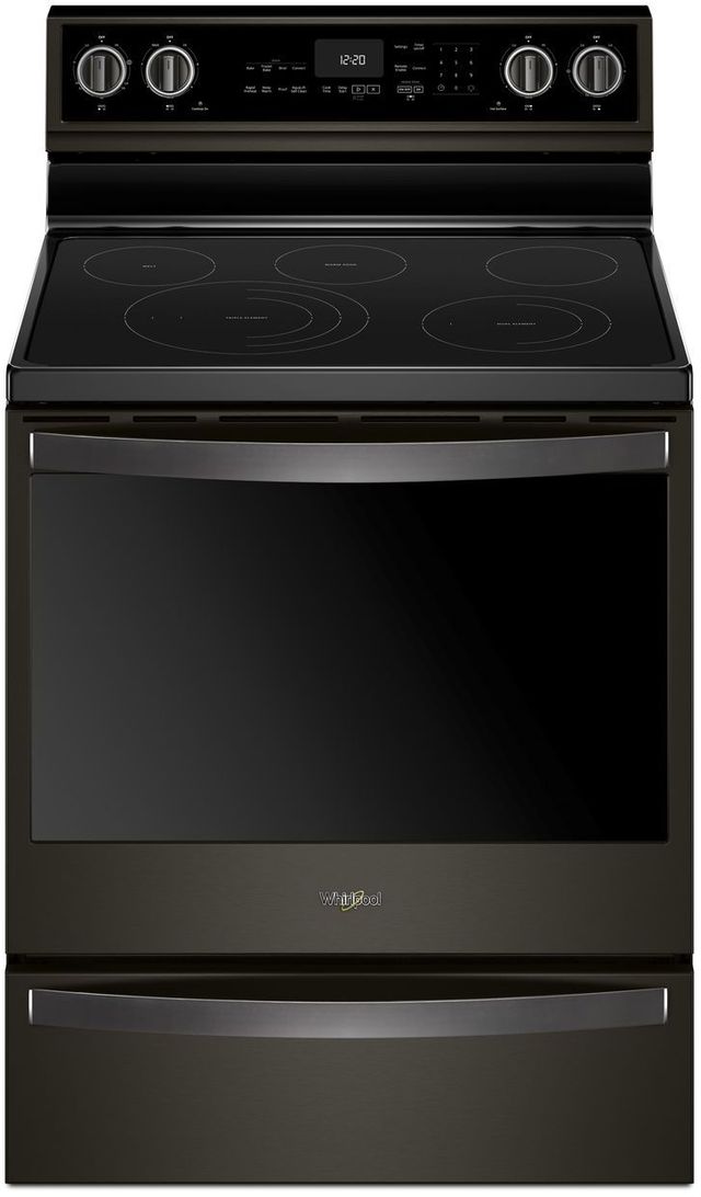 Whirlpool® 30" Fingerprint Resistant Black Stainless Steel Freestanding Electric Range-0