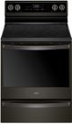 Whirlpool® 30" Fingerprint Resistant Black Stainless Steel Freestanding Electric Range-0