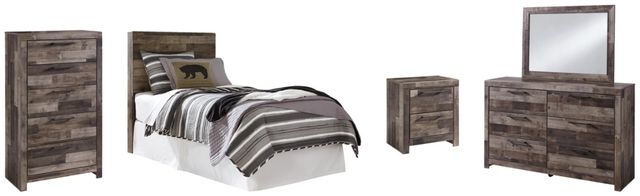 Benchcraft® Derekson 5-Piece Multi Gray Twin Panel Storage Bed Bedroom Set-0