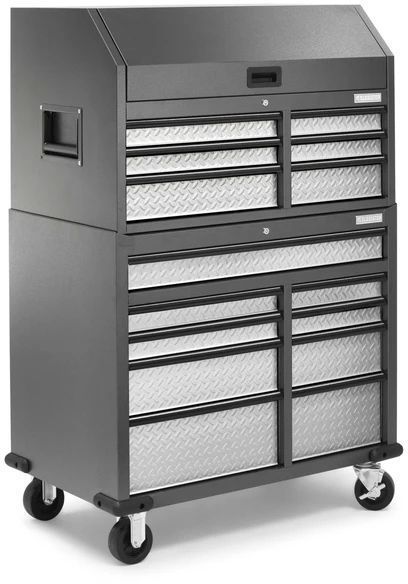 Gladiator® 41" Hammered Granite 15-Drawer Mobile Tool Chest Combo -1