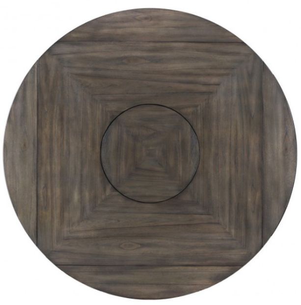 Winners Only® Stratford Gray Tall Table with Lazy Susan-1