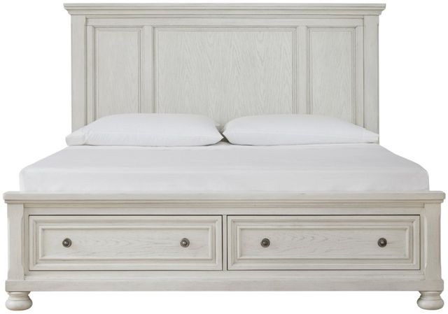 Signature Design by Ashley® Robbinsdale Antique White King Storage Panel Bed-2