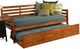 Kodiak Furniture Boho Linen Aqua/Barbados Twin Daybed with Trundle Bed and Mattresses-0