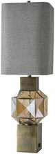 Harp & Finial® Beverly Antique Brass/Gray Table Lamp-0