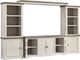 Signature Design by Ashley® Havalance 4-Piece Vintage White/Weathered Gray Entertainment Center-0