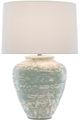 Currey & Company Mimi Aqua/Cream/White Table Lamp-0