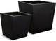 Le Present Low Tapered Black 22" Planter-1