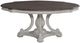Liberty Furniture Magnolia Manor Weathered Bark Cloverleaf Dining Table with Antique White Base-0