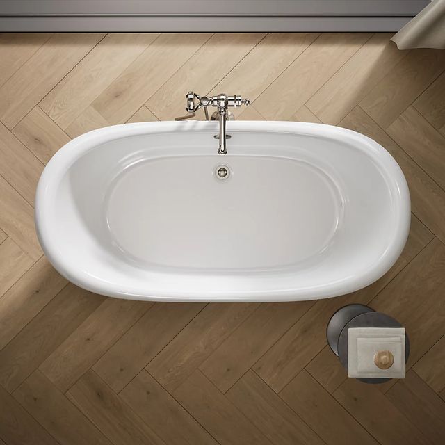 KOHLER® Artifacts™ Aspen Exterior with White Interior 66" x 32" Freestanding Bath-4