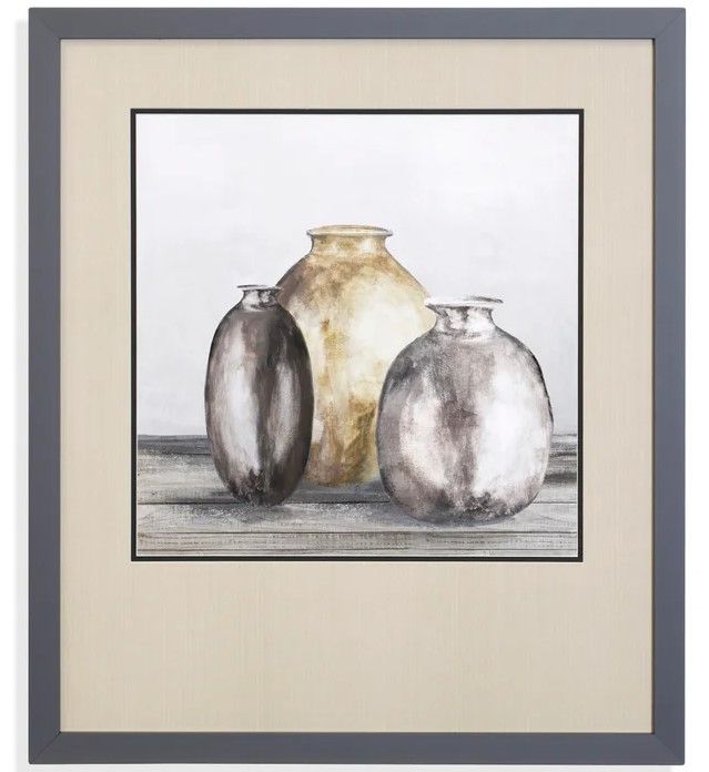 Stylecraft Golden Urns II Gold/Gray/White Wall Art-0